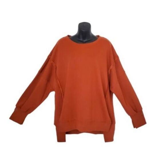 NWT Oversized Boxy Tunic Sweatshirt Drop Shoulder Loungewear Size L Athleisure - Picture 3 of 12